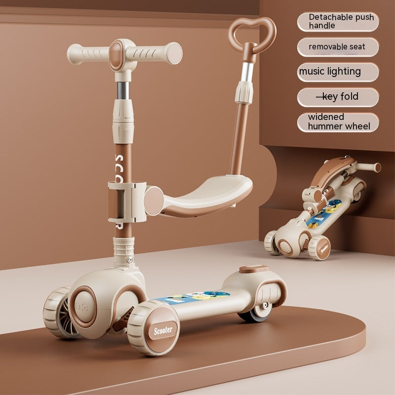 Children's Anti-Flip Foldable Scooter – Safe, Compact & Fun on the Go!