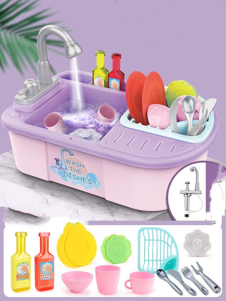 Toy Sink with Dishes – Pretend Play Kitchen Set