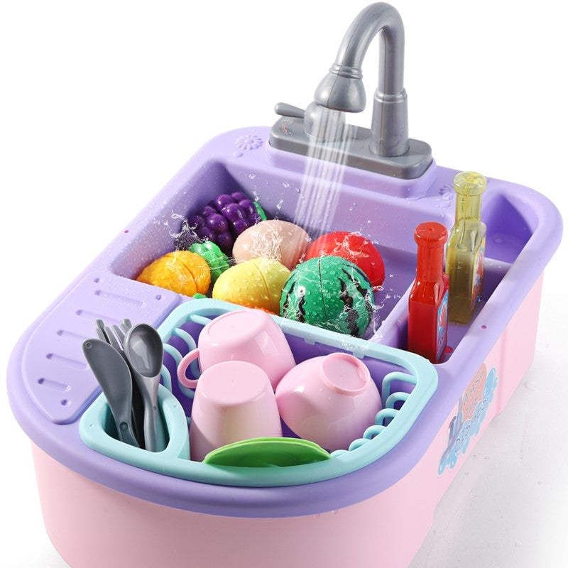 Toy Sink with Dishes – Pretend Play Kitchen Set