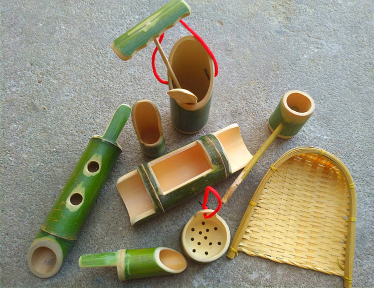Bamboo Sand & Water Toys Set – 10-Piece Eco-Friendly Fun for Kids!