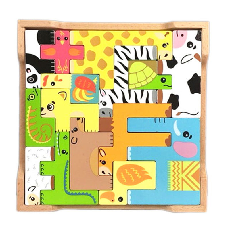 Colorful Wooden Animal Puzzle – Learn & Play for Kids Aged 2+
