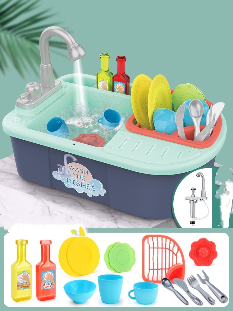 Toy Sink with Dishes – Pretend Play Kitchen Set