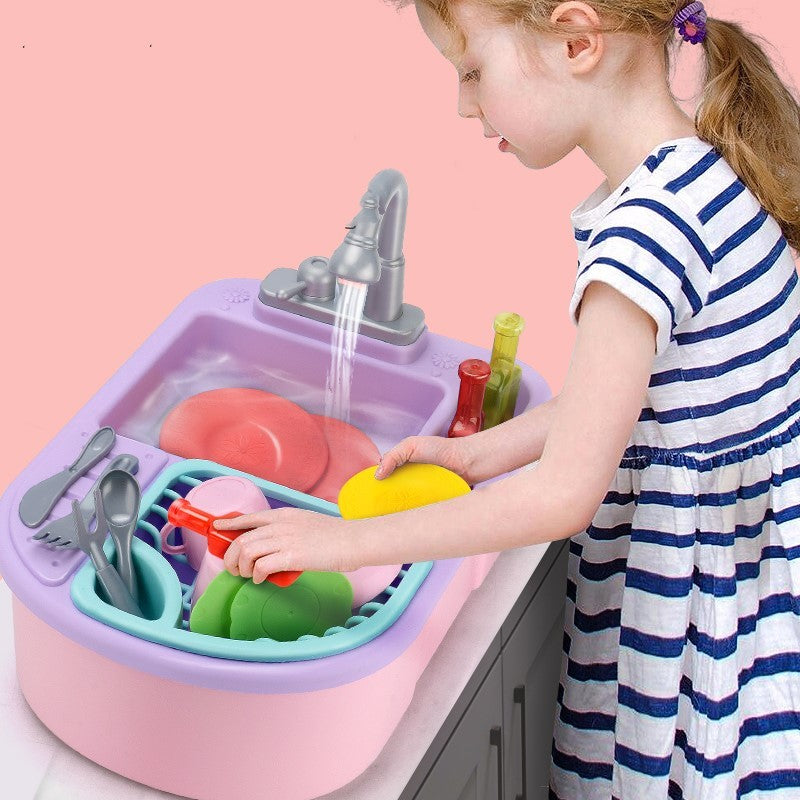Toy Sink with Dishes – Pretend Play Kitchen Set