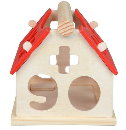 Wooden Shape Sorter House – Numbers & Shapes Learning Toy