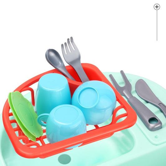 Toy Sink with Dishes – Pretend Play Kitchen Set
