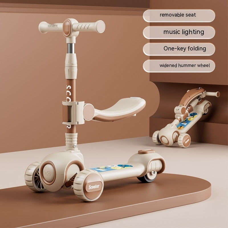 Children's Anti-Flip Foldable Scooter – Safe, Compact & Fun on the Go!